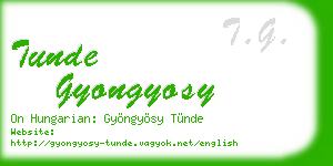 tunde gyongyosy business card