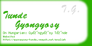 tunde gyongyosy business card